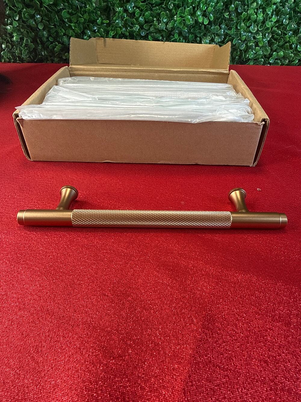 NWT Asidrama 10 Pack Gold T Bar Cabinet Handles Knurled Textured Pulls New Box